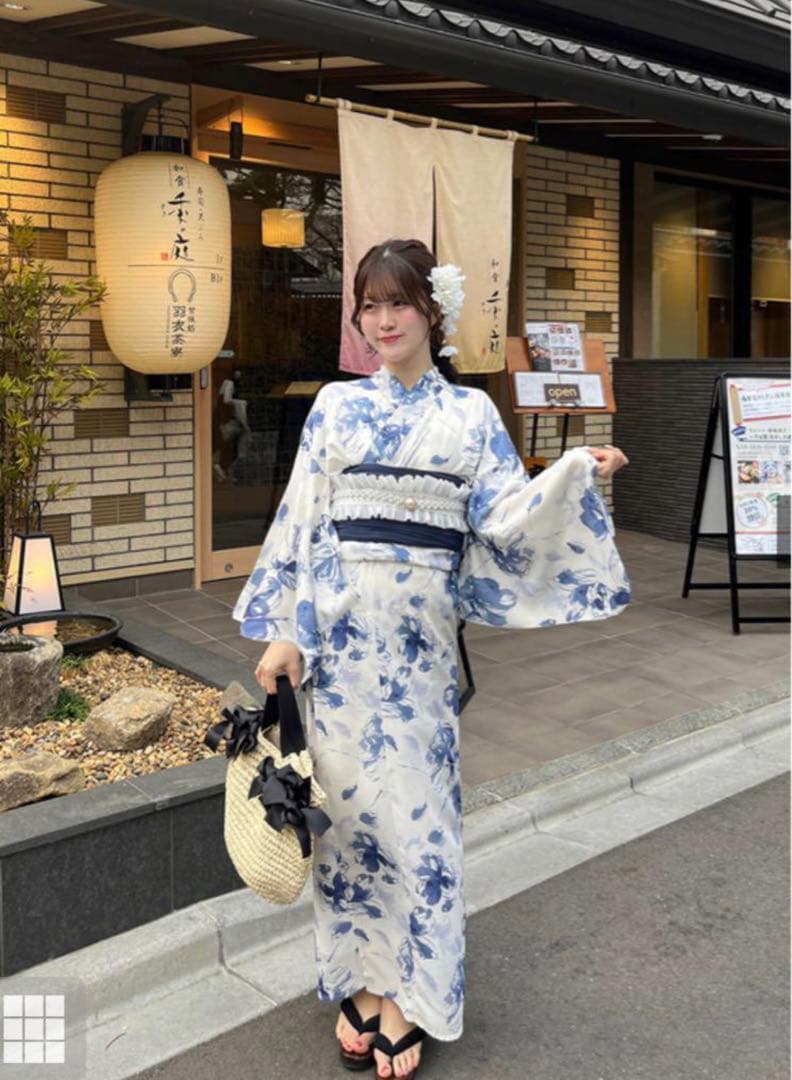 GRL 水彩花柄浴衣セット[fy028]