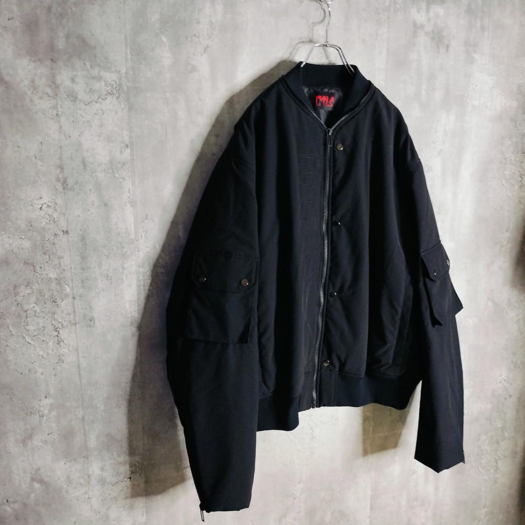 【23AW・美品】カタリスト 両面ステッチ刺繍ロゴ ナイロン ボンバージャケット