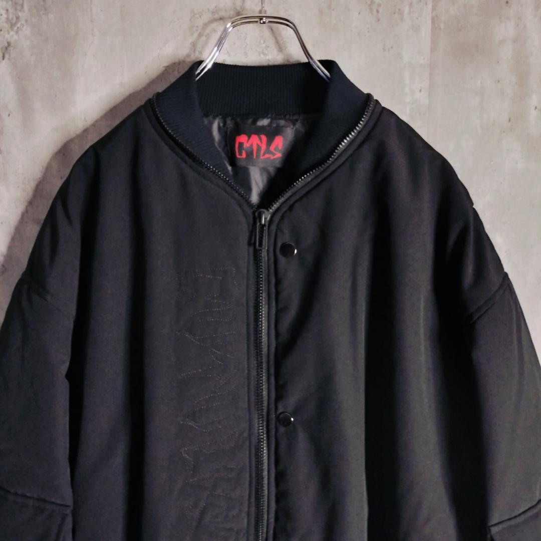 【23AW・美品】カタリスト 両面ステッチ刺繍ロゴ ナイロン ボンバージャケット