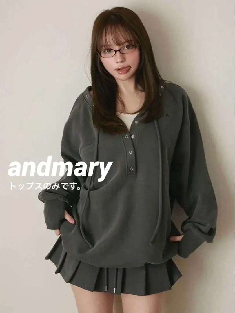 トップス andmary Loose ribbon tops