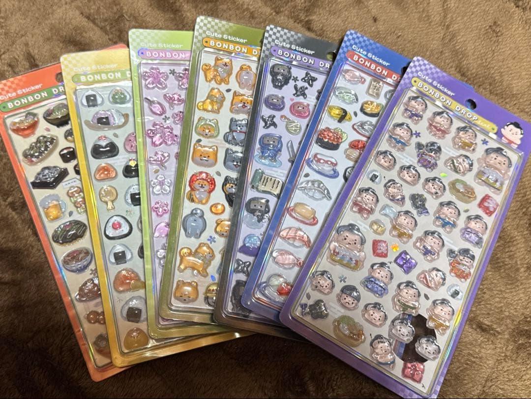 【正規品】ボンボンドロップシール　和柄　7枚セット