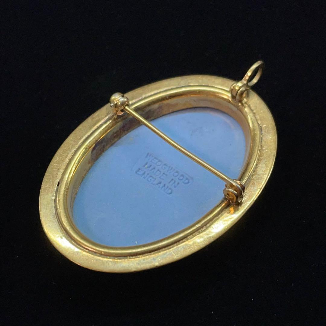 3638 ウェッジウッド ジャスパー ピアス ブローチ ペンダント K14GF