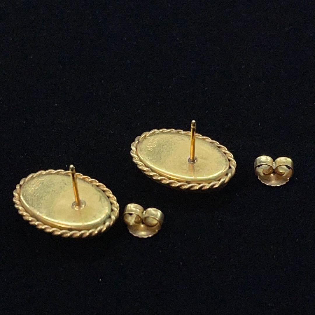 3638 ウェッジウッド ジャスパー ピアス ブローチ ペンダント K14GF