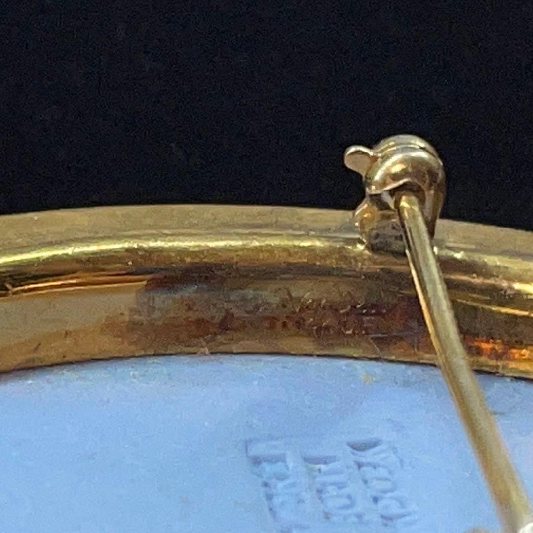 3638 ウェッジウッド ジャスパー ピアス ブローチ ペンダント K14GF