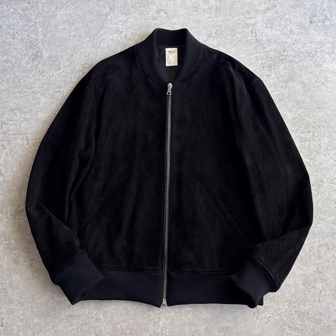 極美品■ロンハーマン 【XL】本革 スエード レザージャケット ブルゾン 黒