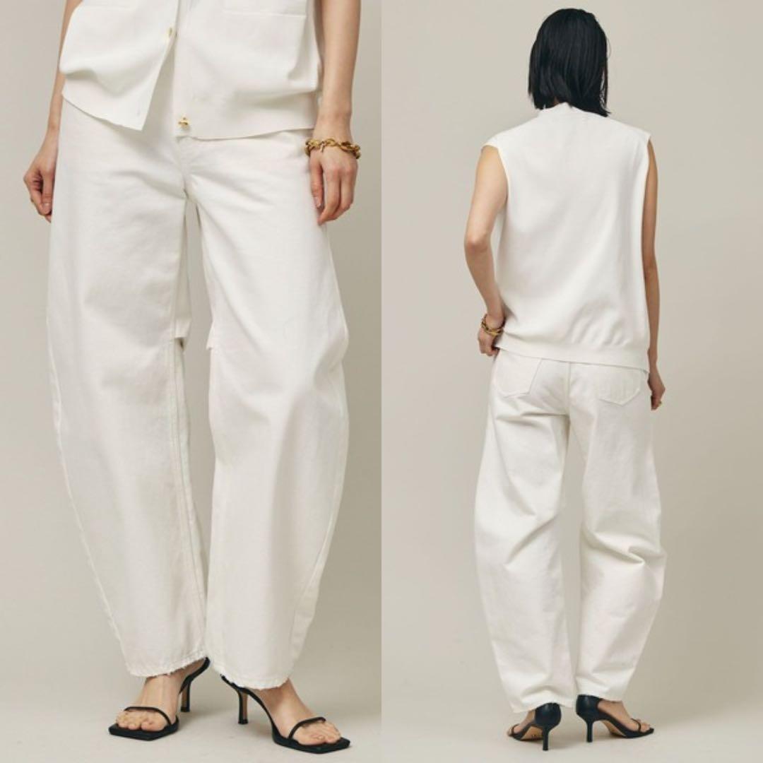 美品 Curensology &RC カーヴィーデニムパンツ ホワイト 36