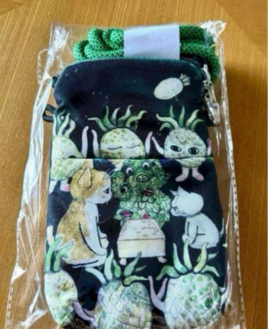 新将棋会館 棋の音× ヒグチユウコさん サコッシュ パイナップル戦 ポーチ