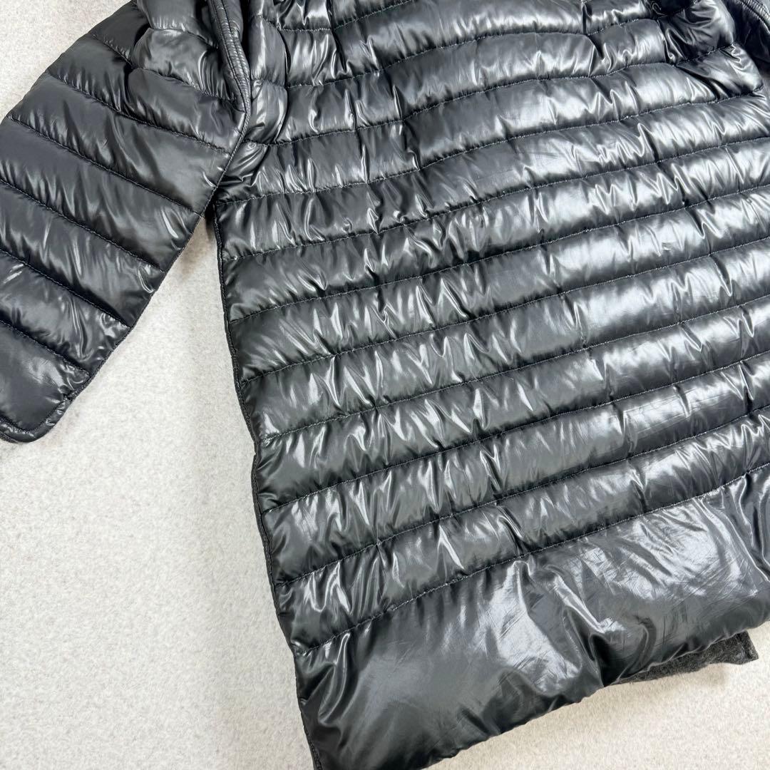 極軽⭐︎高級⭐︎リバーシブル⭐︎ブラック　ダウンコート　ウール　モヘヤ　LL