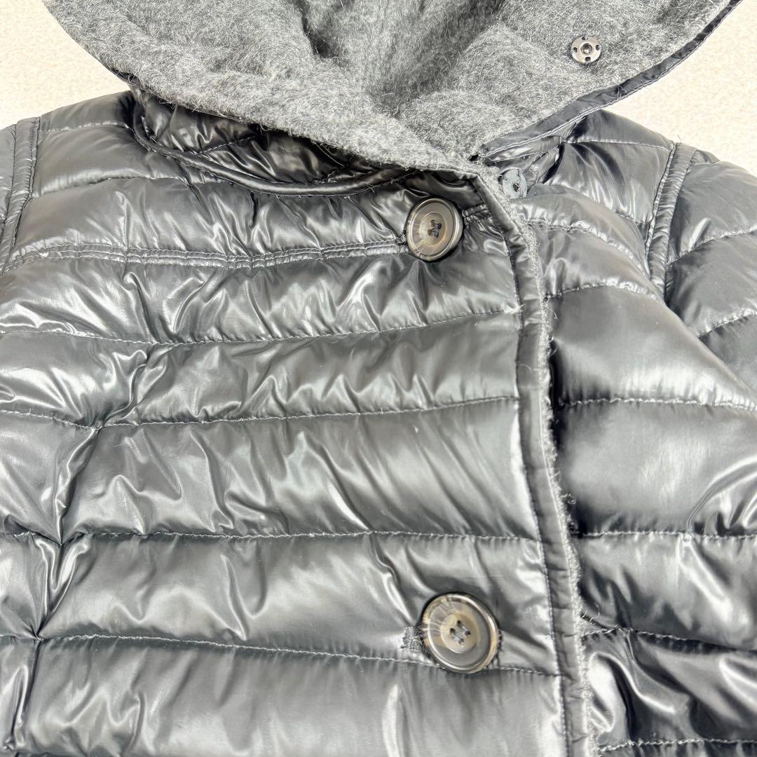 極軽⭐︎高級⭐︎リバーシブル⭐︎ブラック　ダウンコート　ウール　モヘヤ　LL