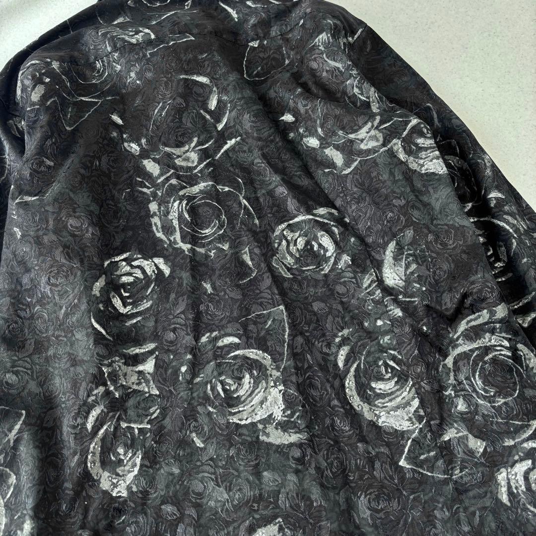 トップス TORNADO MART glossy rose print shirt M