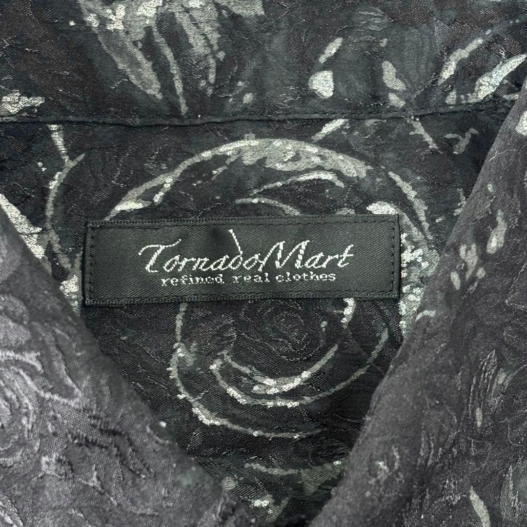 トップス TORNADO MART glossy rose print shirt M