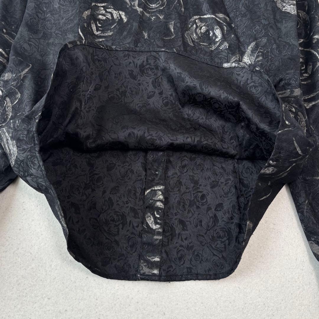 トップス TORNADO MART glossy rose print shirt M