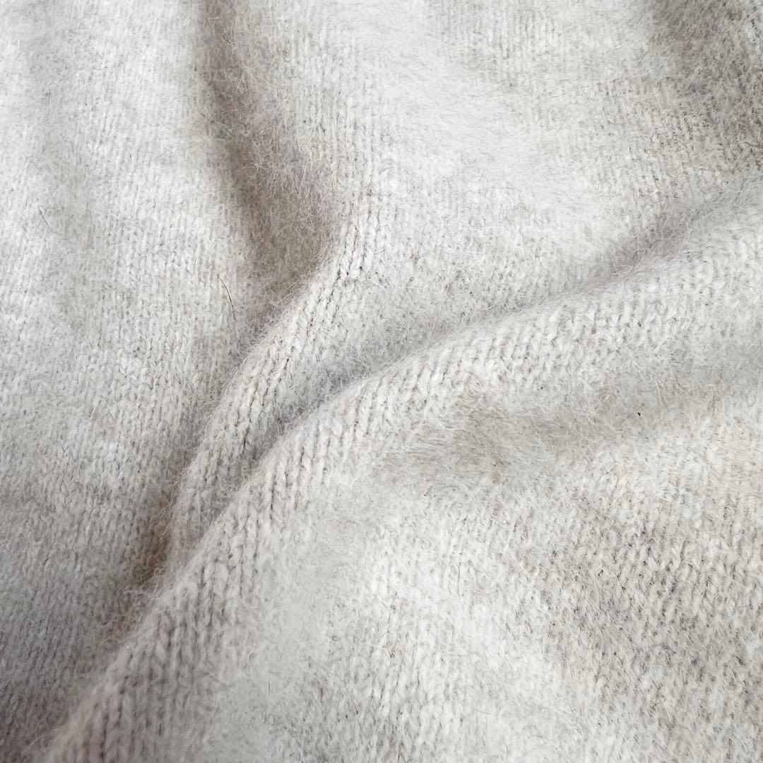 美品　ビアズリー　フォックス　ベージュ　ニット　セーター　プルオーバー　シルク混