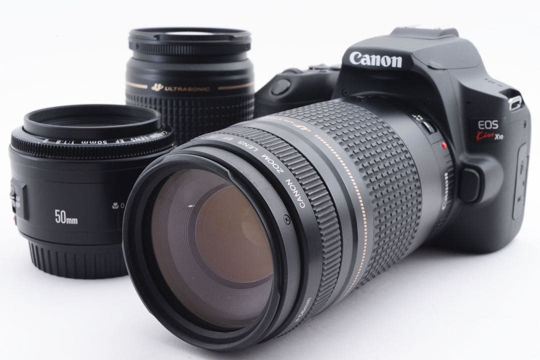 一眼レフカメラ/canon kiss x10 標準&望遠&単焦点レンズセット