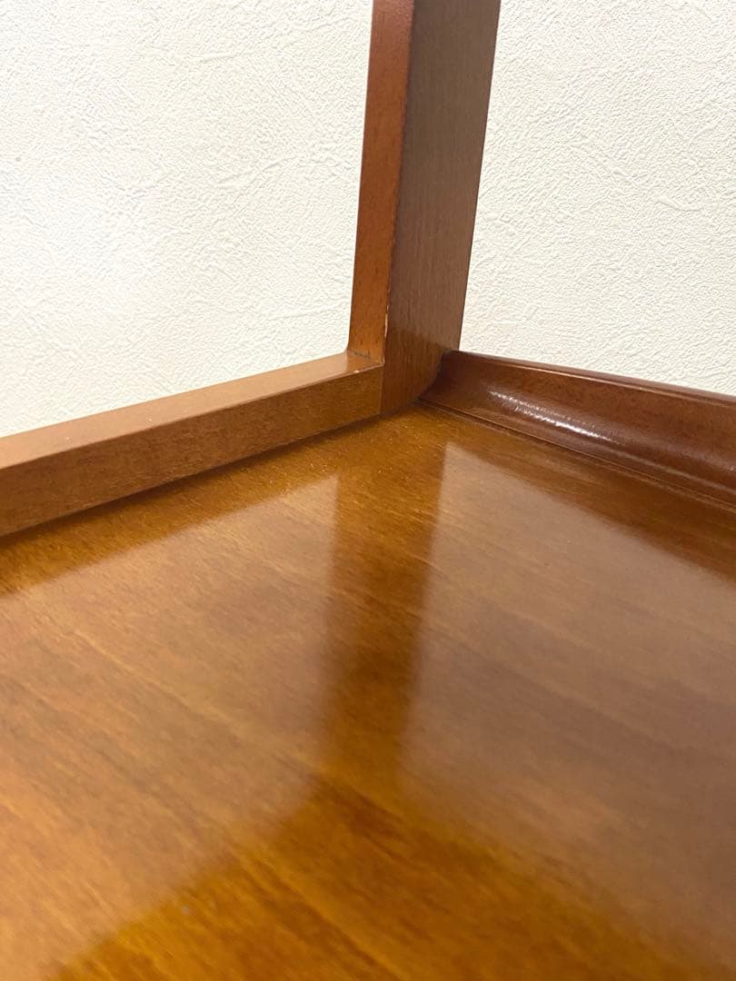 カリモク ラタン 藤 収納 整理 棚 コンソール 電話台 飾り棚