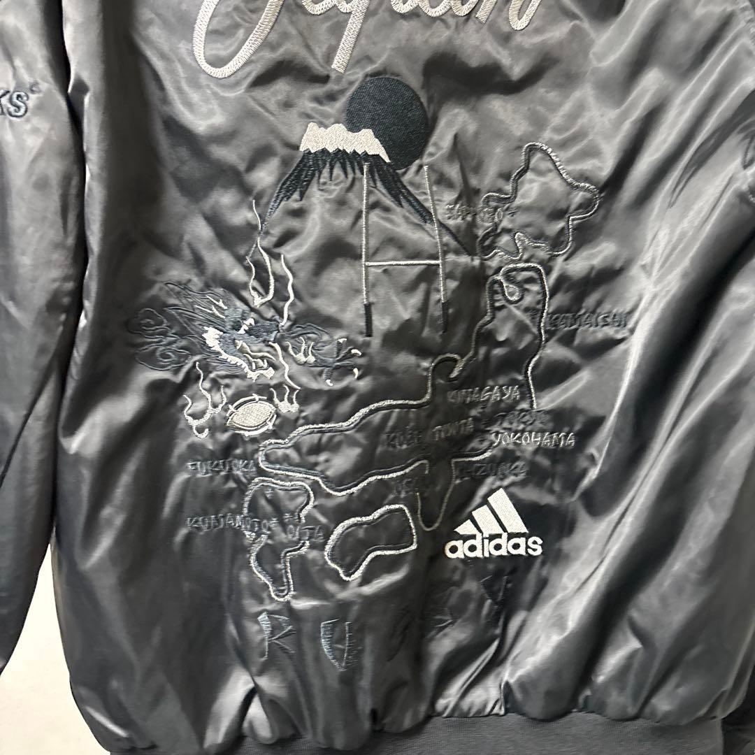 adidas スカジャン 日本刺繍 黒　日本限定