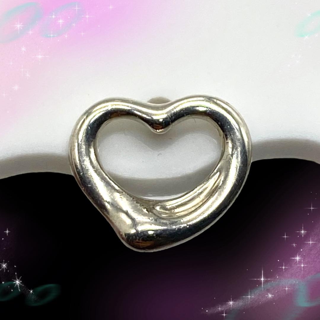 《美品》 ティファニー ピアス片耳 オープンハート SV925