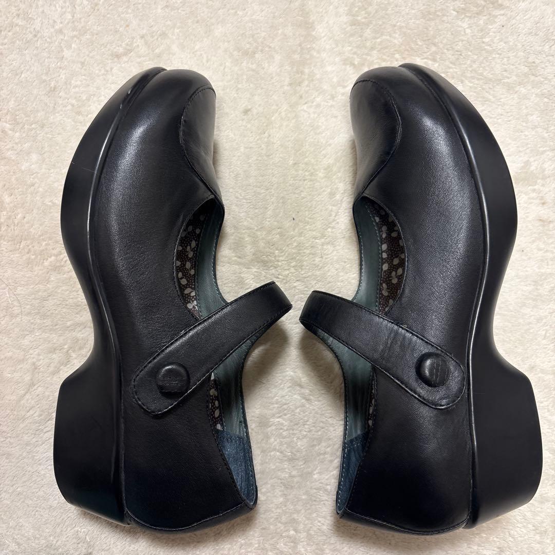 美品⭐️dansko メリージェーン レザー パンプス 厚底　ブラック　38