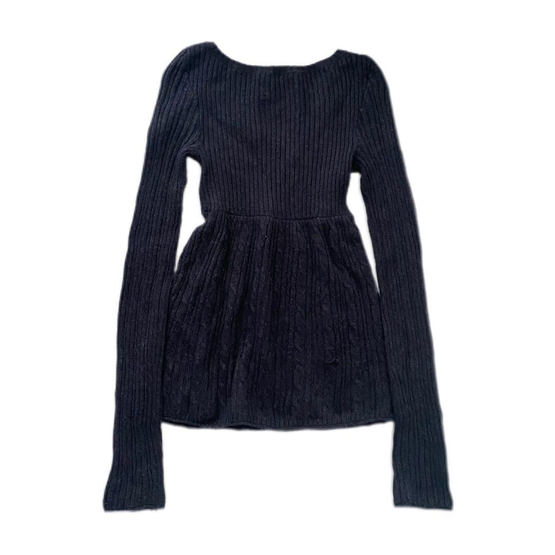 トップス Hollister long sleeve navy vintage top