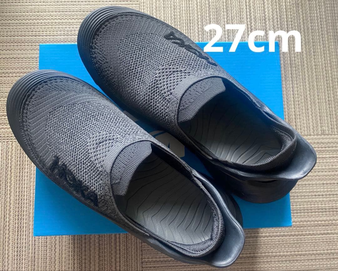 HOKA ブラック スリッポン スニーカー　レストアTC