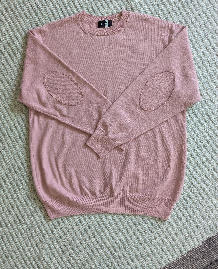 渋谷ペールジュート購入展示のみ美品 SINME エルボーパッチニット　PINK