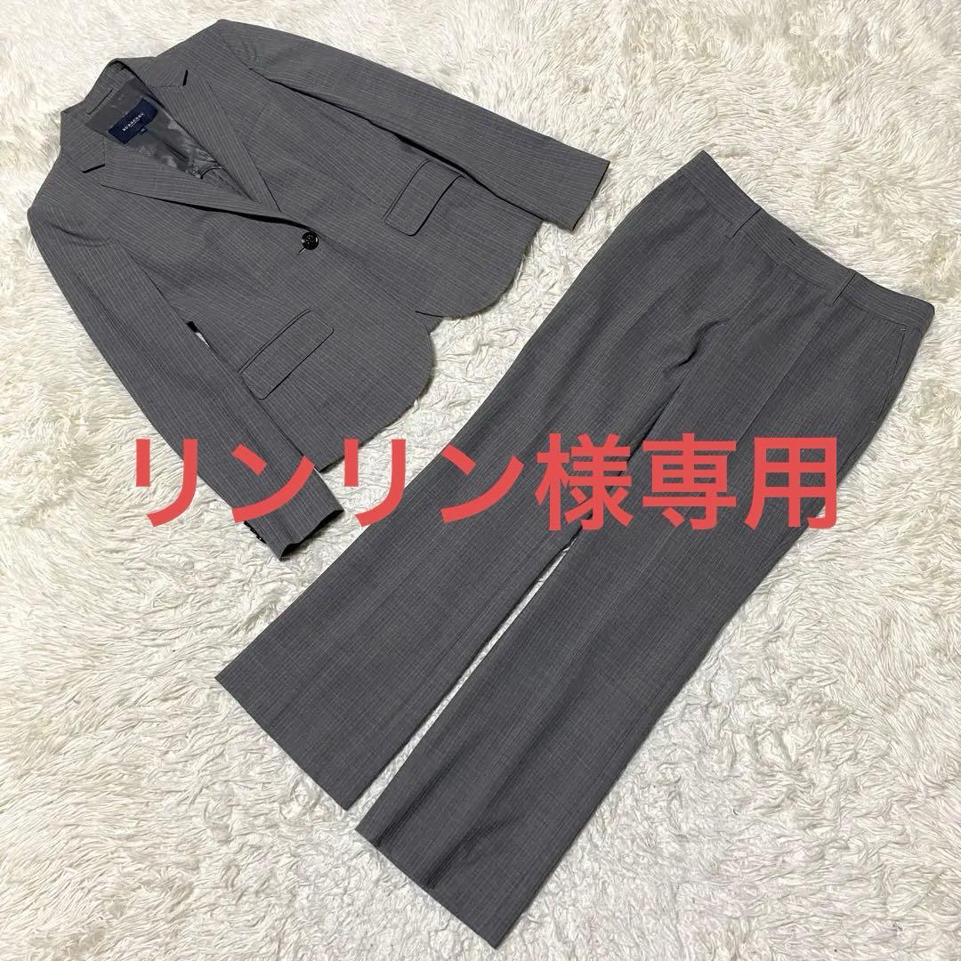 美品✨Burberry スーツ セットアップ M ストレッチ グレー ビジネス