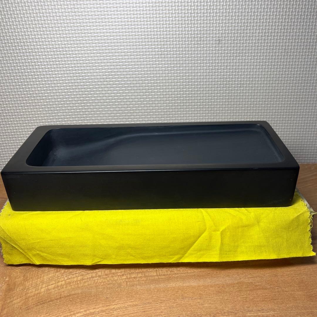 ⭕️雄勝硯　伝統工芸士　杉山唐龍斎　1.5kg超　22cm超　海が27mm