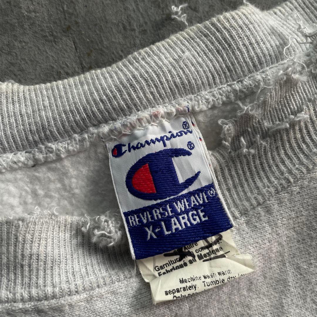 90's grunge is dead“ペイント“杢”XL“boro sweat