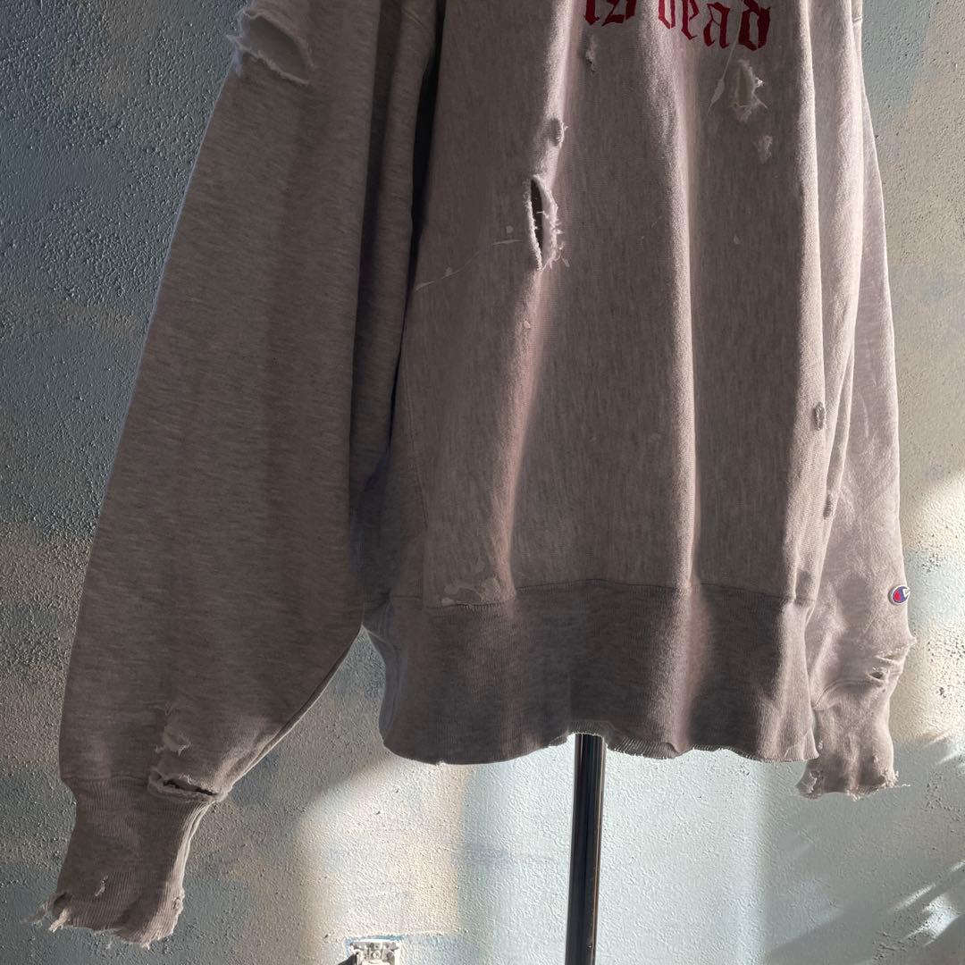 90's grunge is dead“ペイント“杢”XL“boro sweat