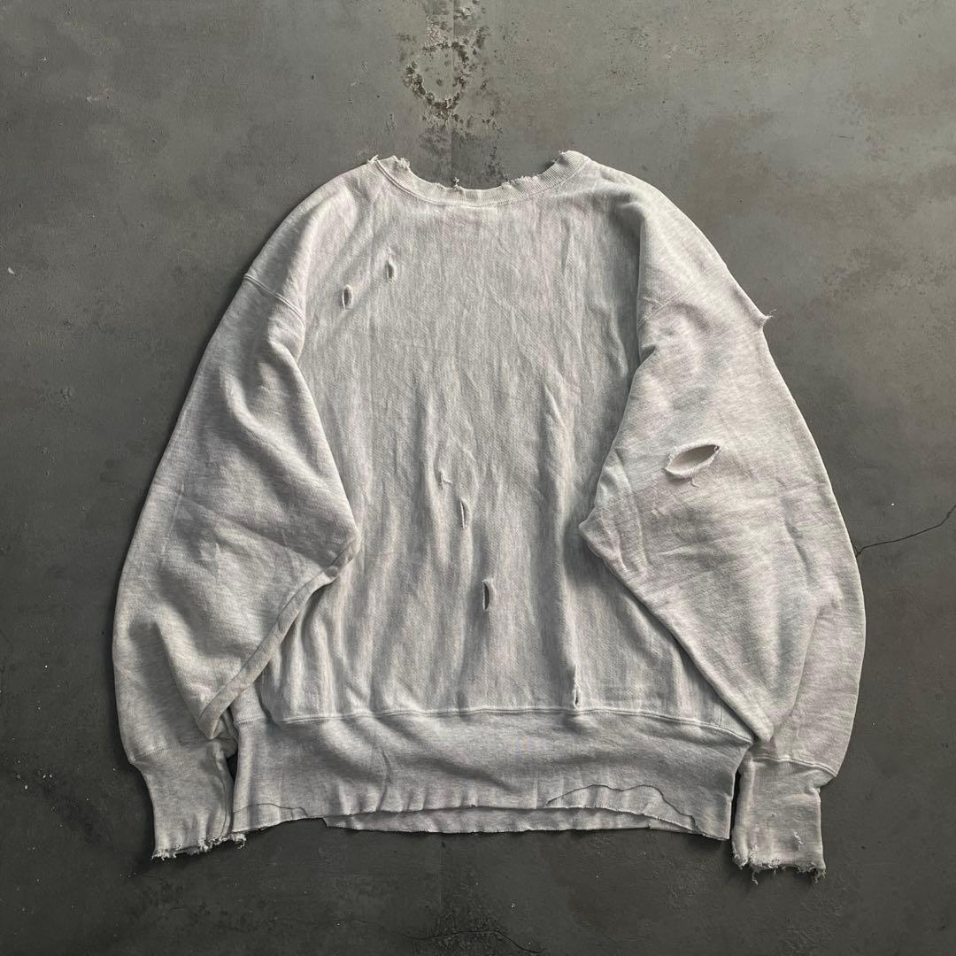 90's grunge is dead“ペイント“杢”XL“boro sweat