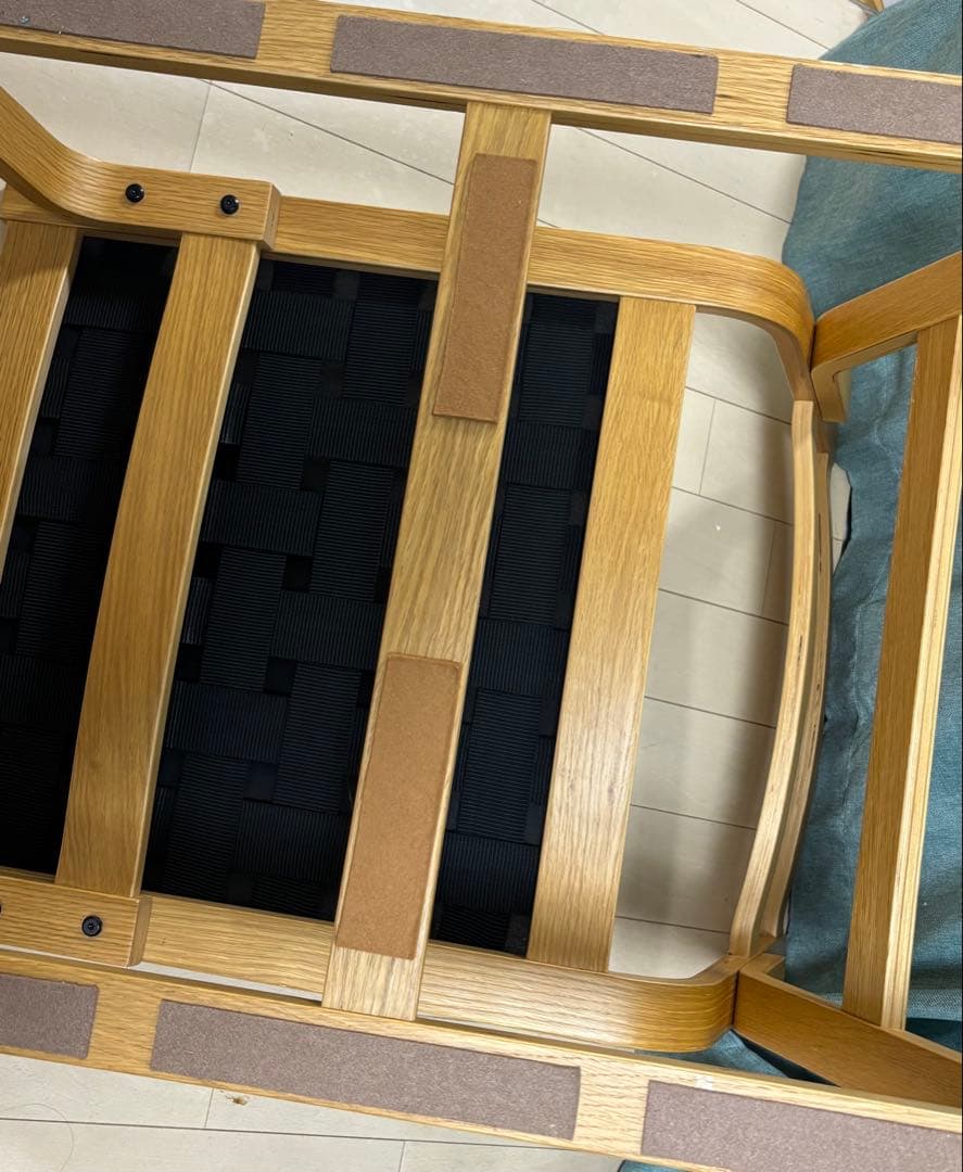 傷あり 無印良品 リビングでもダイニングでもつかえるソファチェア・オーク材