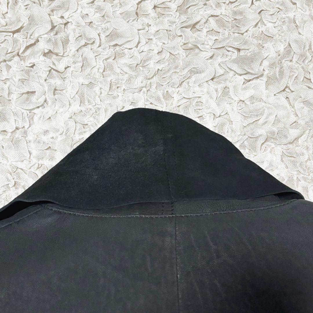 トルネードマート レザー ジャケット コート y2k ショールカラー 羊革 黒