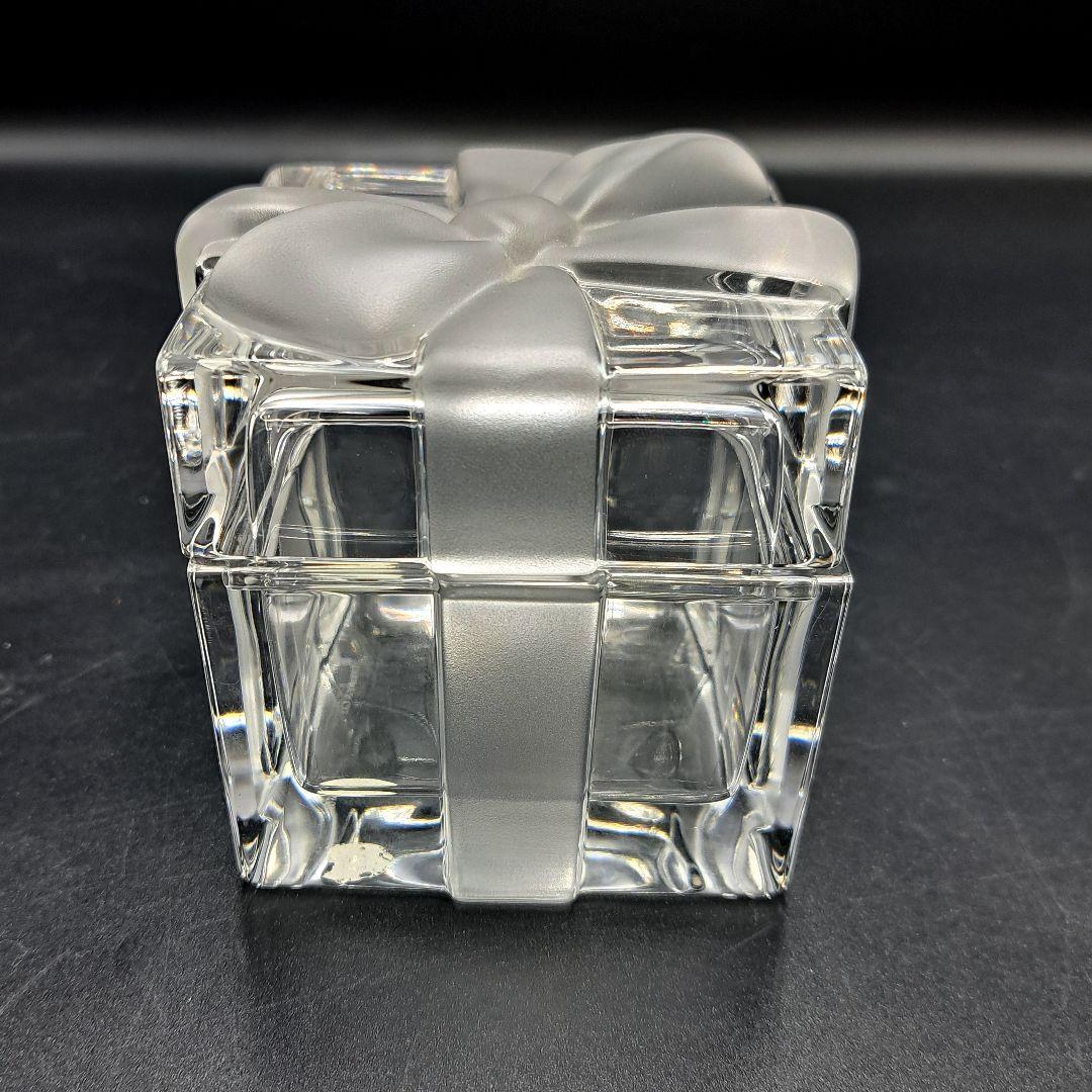 【美品】TIFFANY ティファニー クリスタル リボンボックス 小物入れ