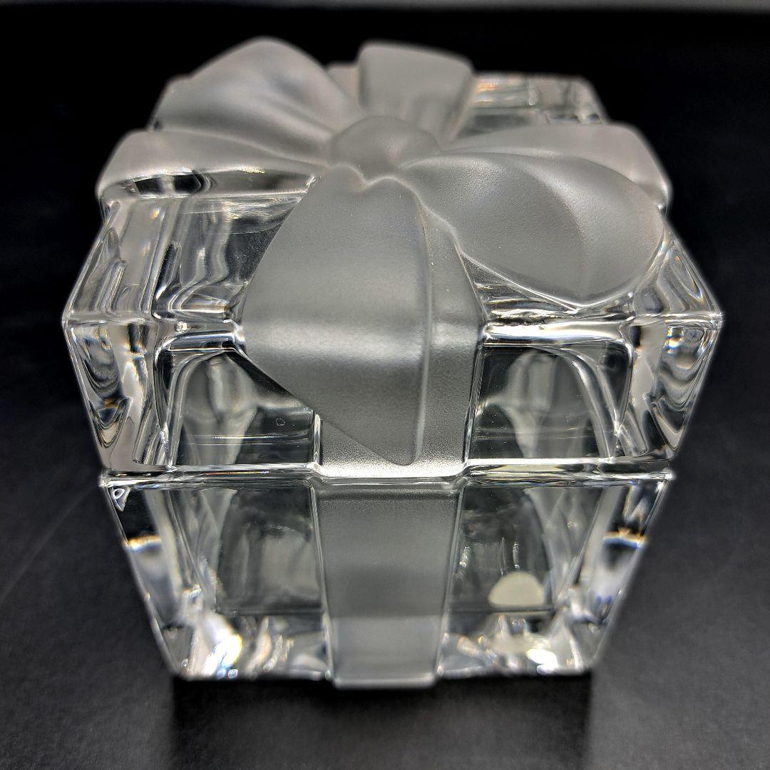 【美品】TIFFANY ティファニー クリスタル リボンボックス 小物入れ