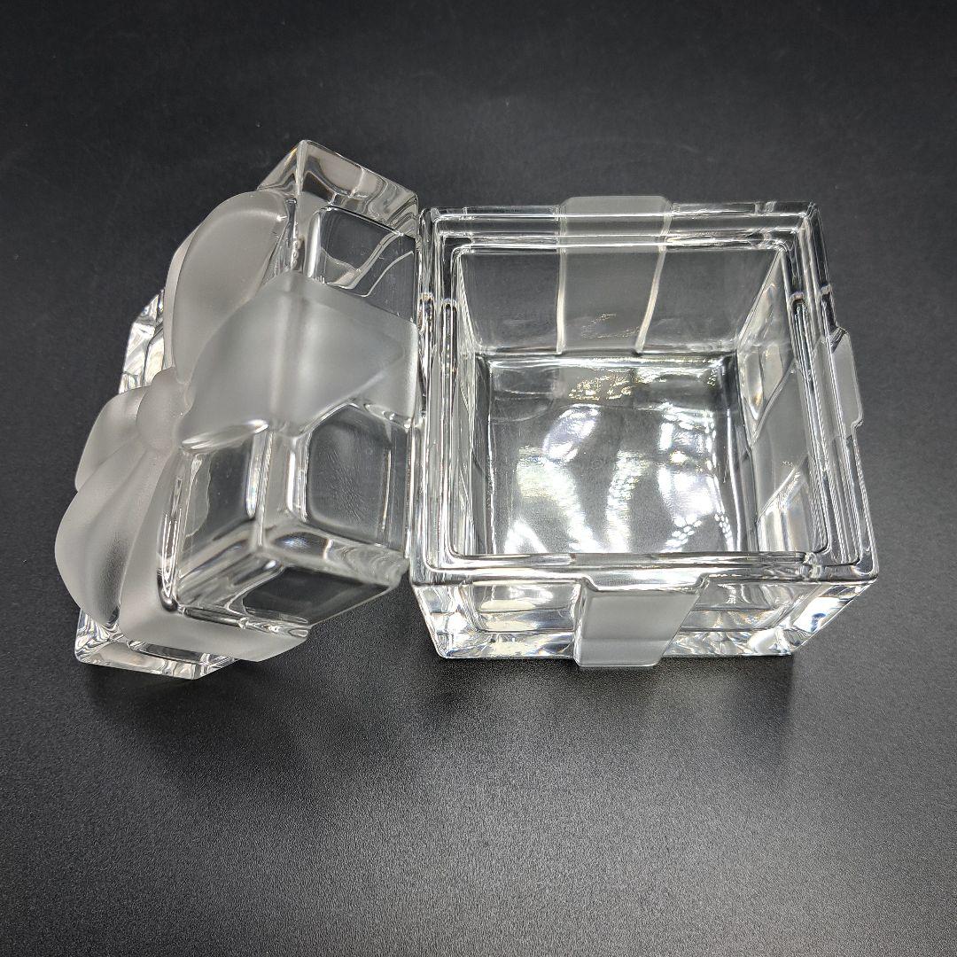 【美品】TIFFANY ティファニー クリスタル リボンボックス 小物入れ