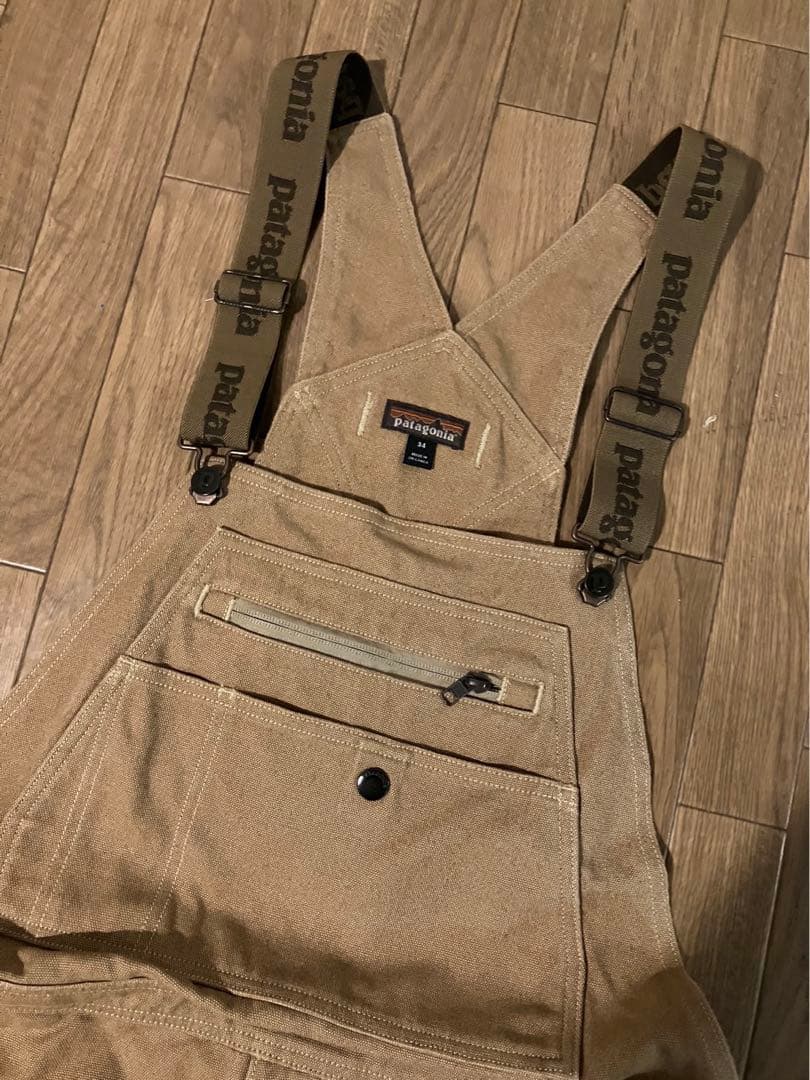 patagonia ベージュ オーバーオール 34