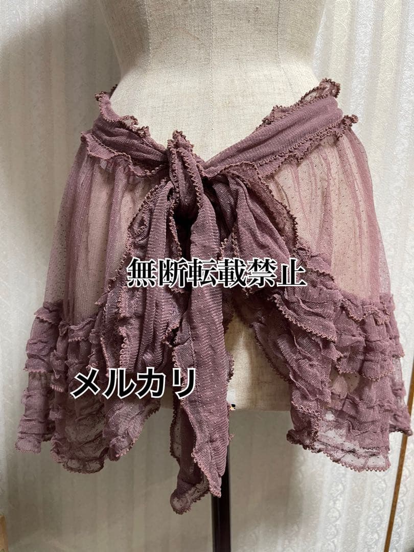 限定お下げ　ピンクハウス　ドットチュール　タブリエ　エプロン　ケープ