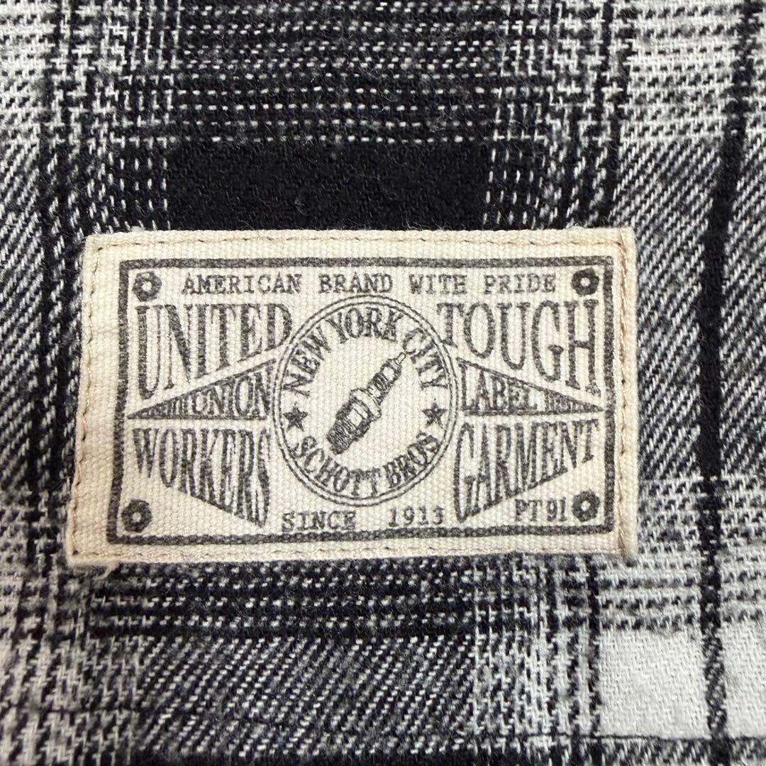 【超人気】Schott ショット ネルシャツ L チェック柄