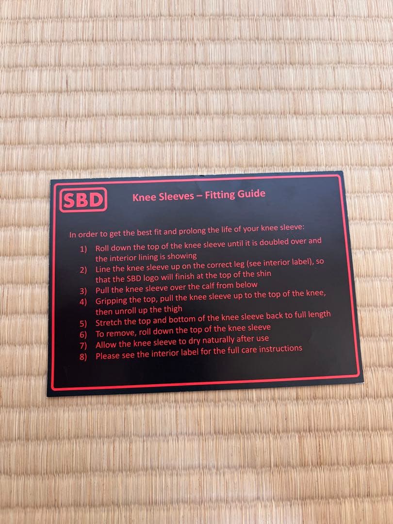 SBD 膝サポーター Mサイズ ブラック/レッド