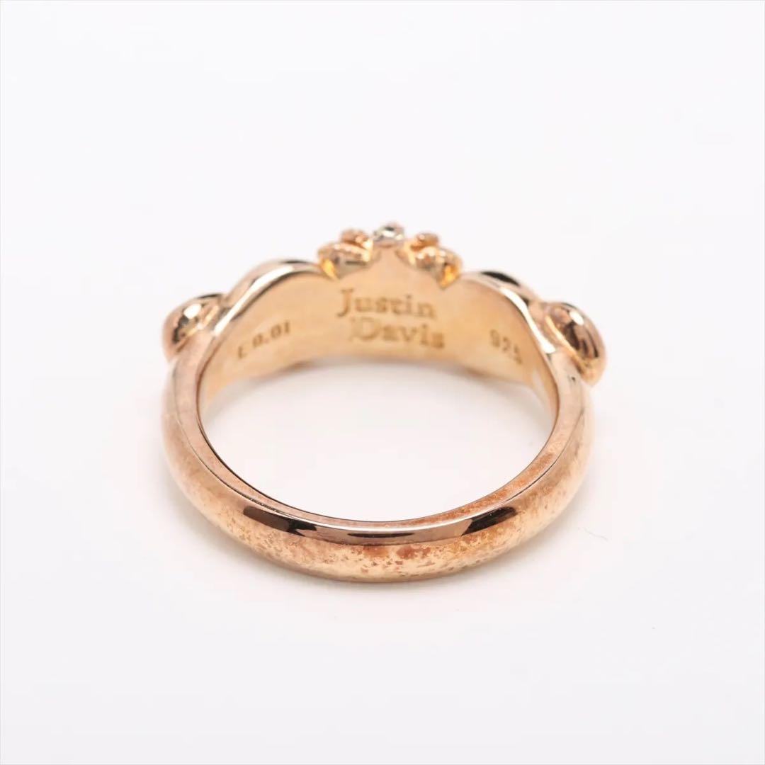 ジャスティンデイビス　クラウン　ゴールド　エメラルド　リング　シルバー925