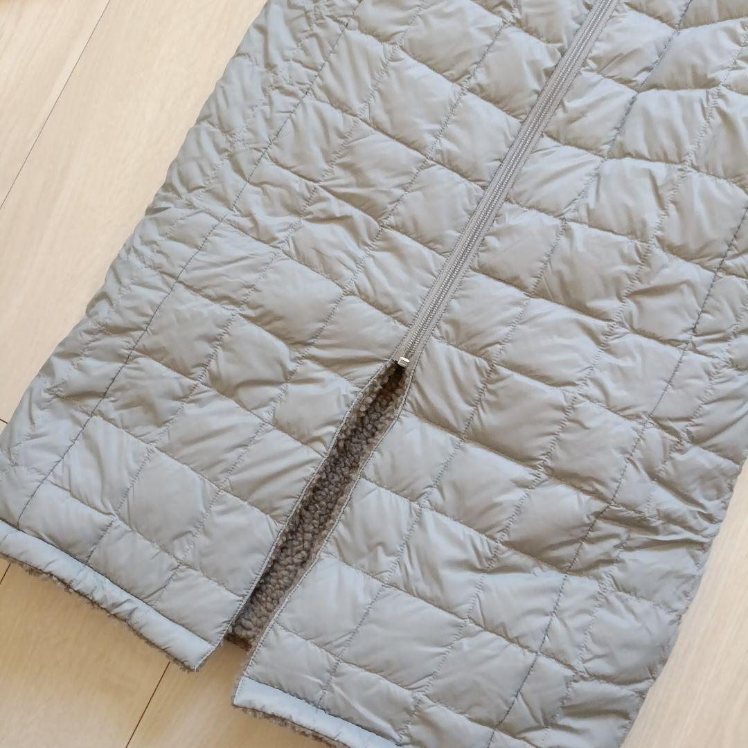 新品TAIONタイオングレー キルティング ロングダウンジャケットナノユニバース