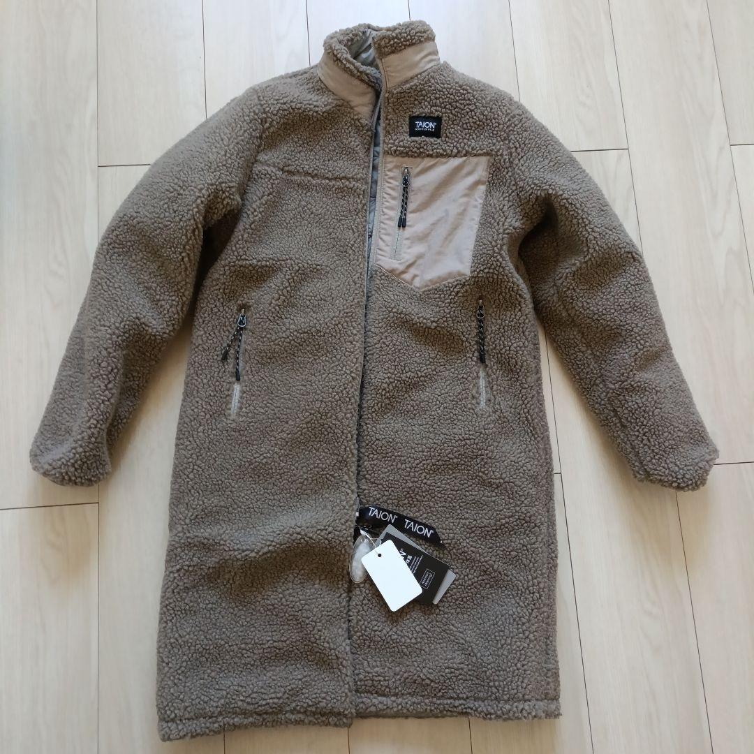 新品TAIONタイオングレー キルティング ロングダウンジャケットナノユニバース