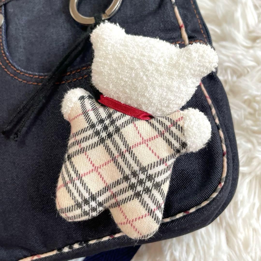 希少◾️美品✨バーバリー　キッズ　デニム　ボディバッグ　ワンショルダー　三陽商会