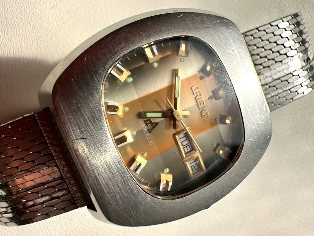 【希少】ORIENT クロノエース ジャガーフォーカスビンテージ 23石腕時計