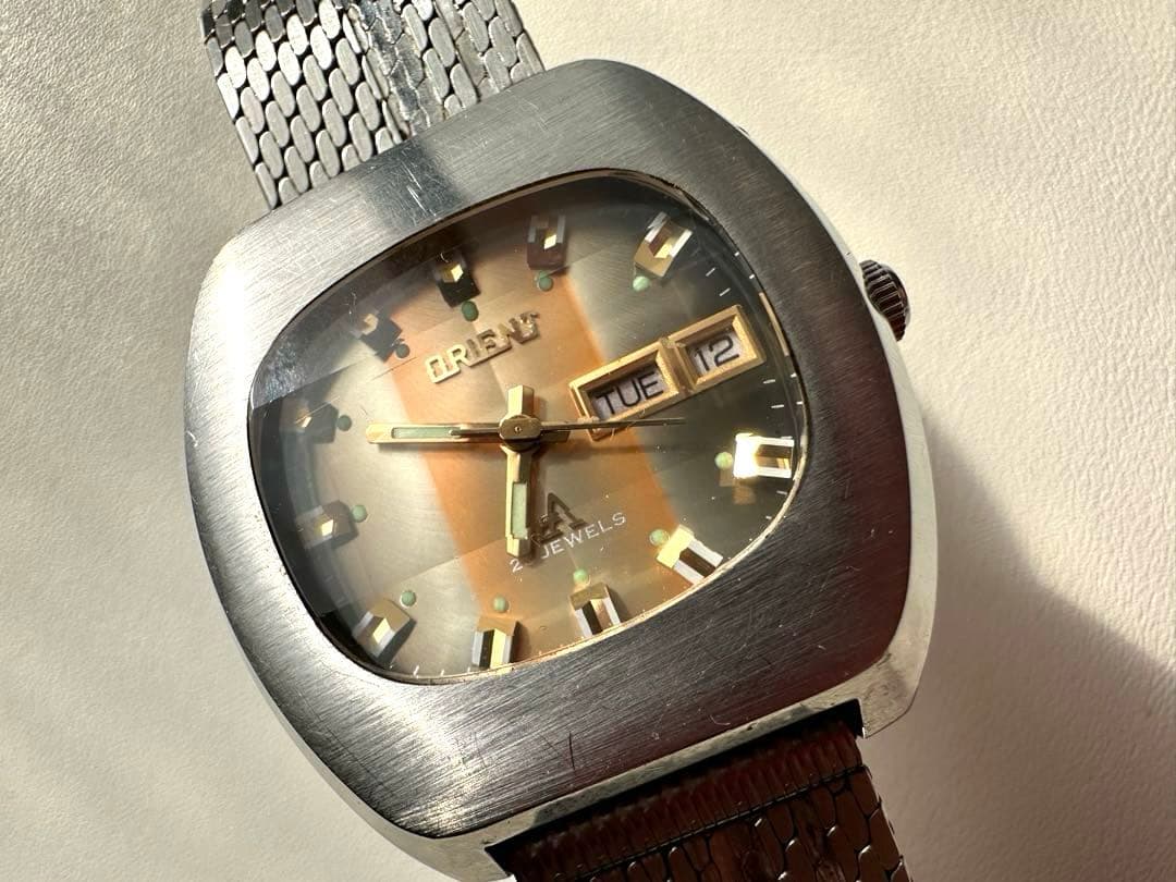 【希少】ORIENT クロノエース ジャガーフォーカスビンテージ 23石腕時計