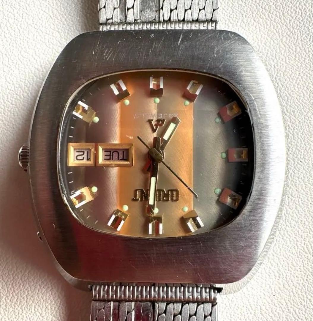 【希少】ORIENT クロノエース ジャガーフォーカスビンテージ 23石腕時計