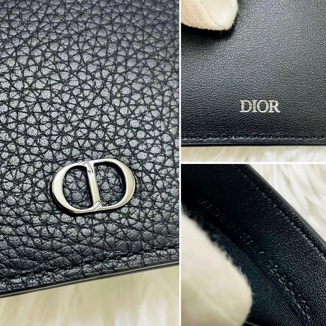 新品✨付属完備✨ディオール マネークリップ CDロゴ シルバー金具 黒