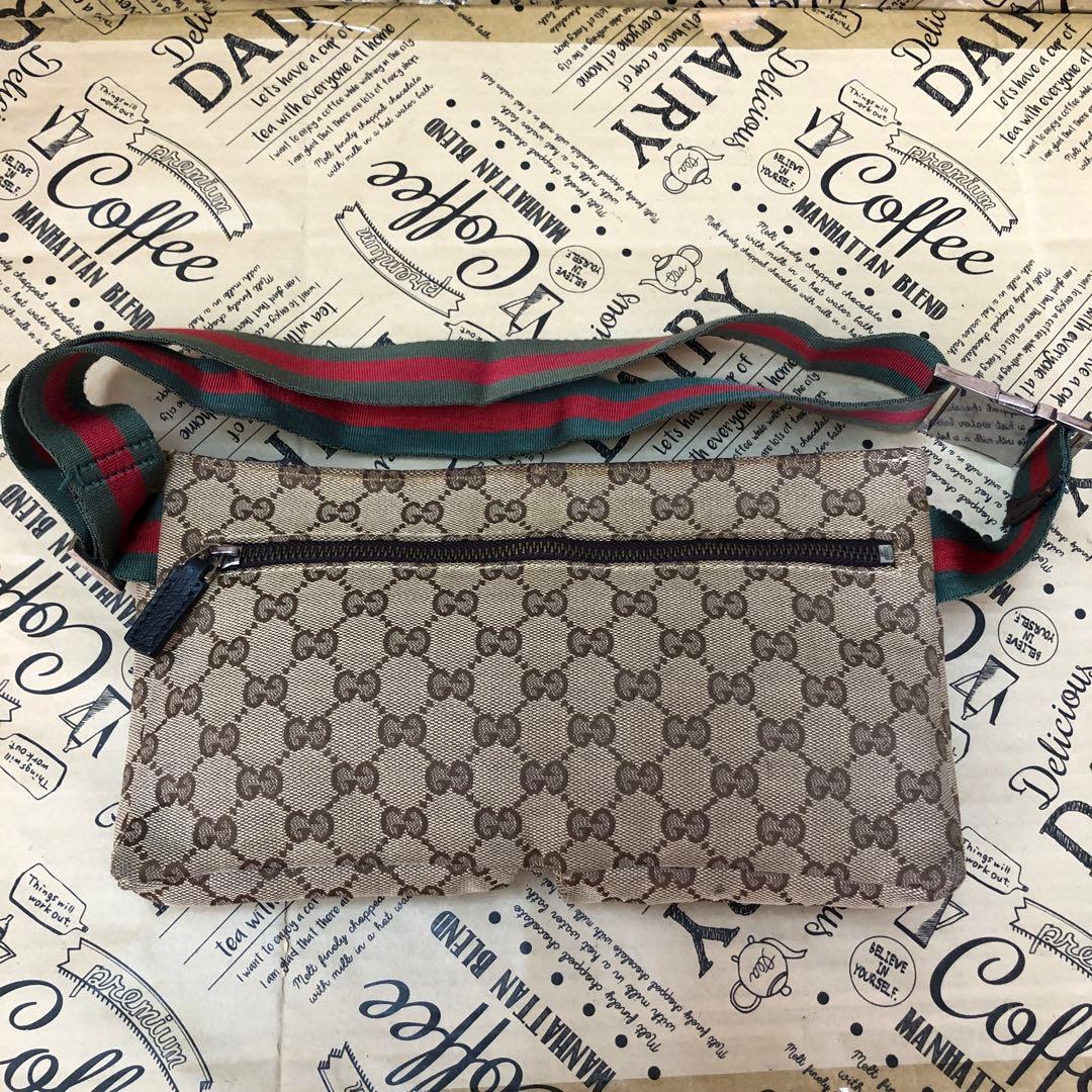 グッチ GG柄 シェリーライン ボティー バッグ キャンバス S3124