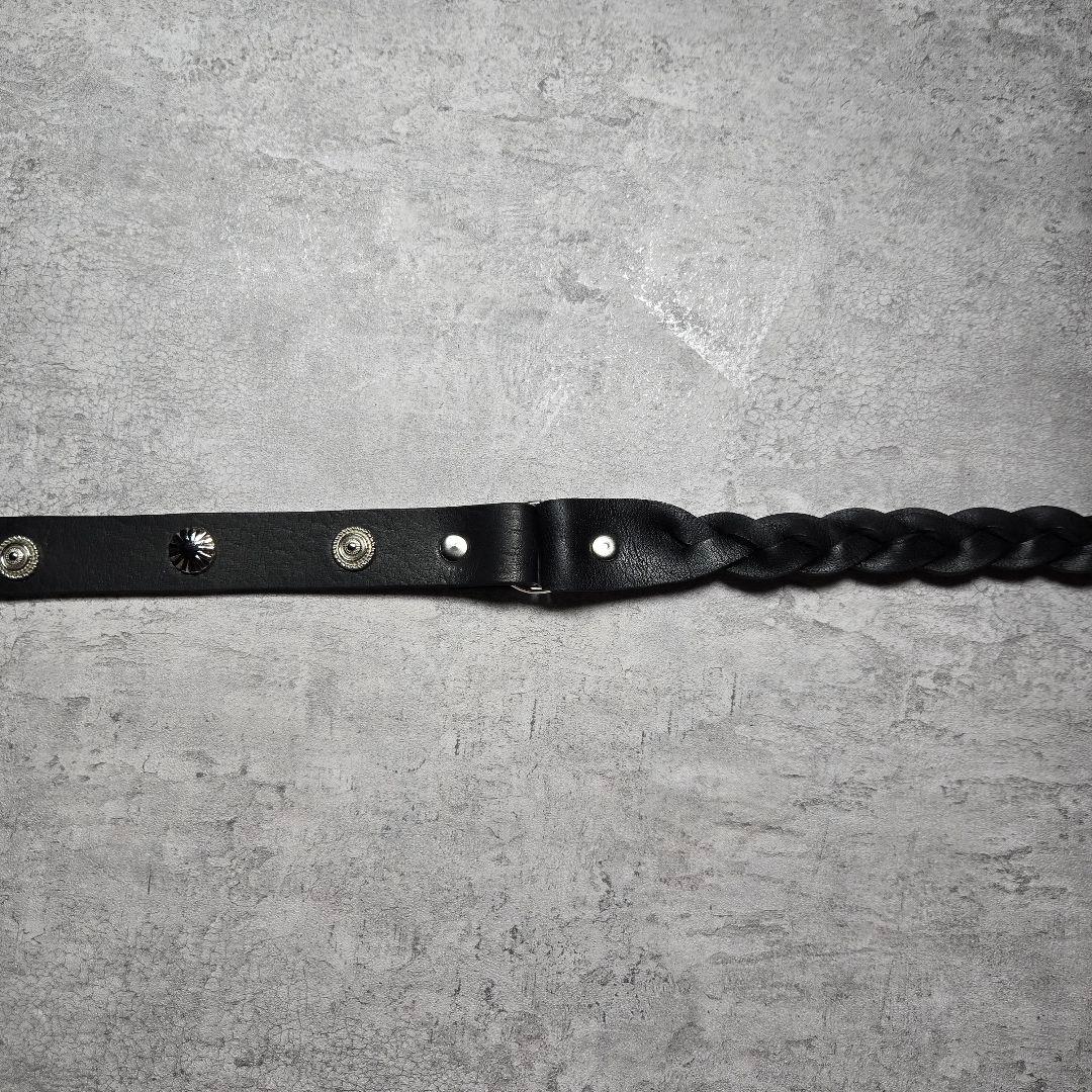 スタッズ　レザー　ベルト　ハンドメイド　bero3-99