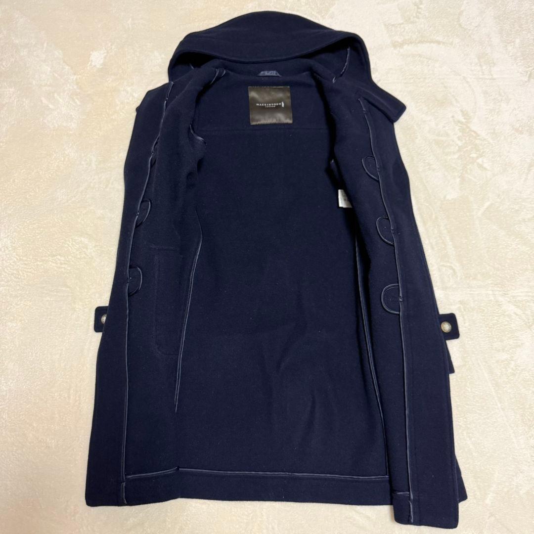 美品 マッキントッシュロンドン ダッフルコート ロング 紺 トグル